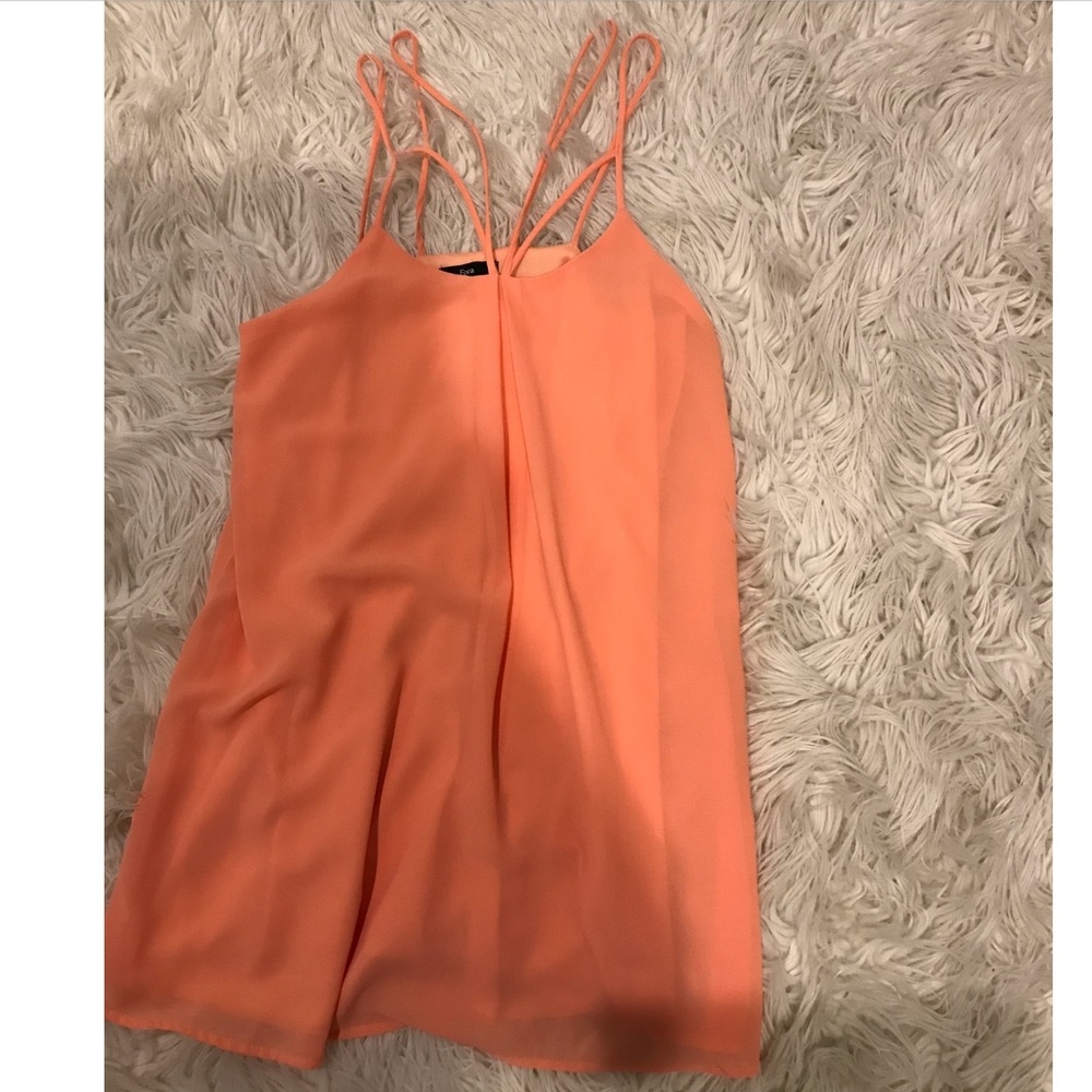 Coral shift dress